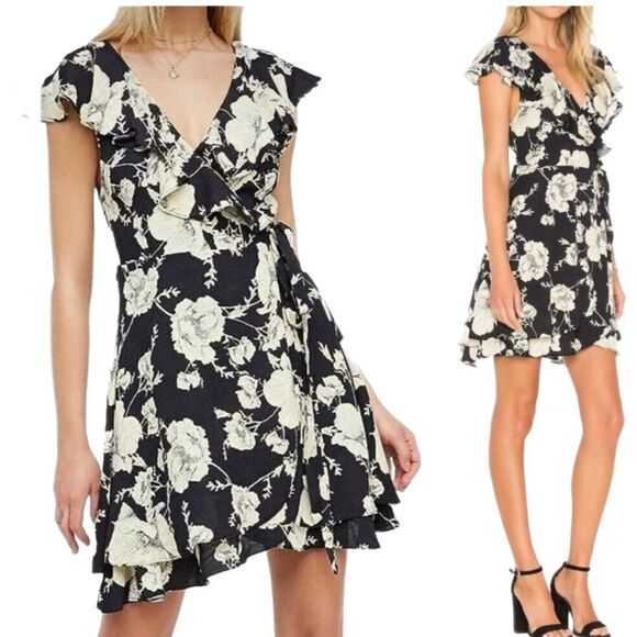 Free People Women's "French Quarter" Floral Boho Chic Cowgirl Wrap Dress Size XS - Picture 7 of 8